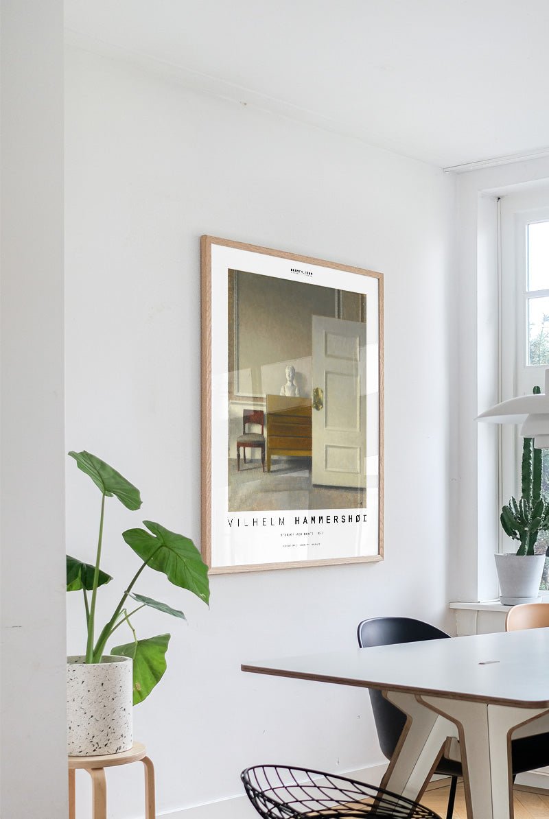Vilhelm Hammershøi - Interiør med Buste (50x70 cm)