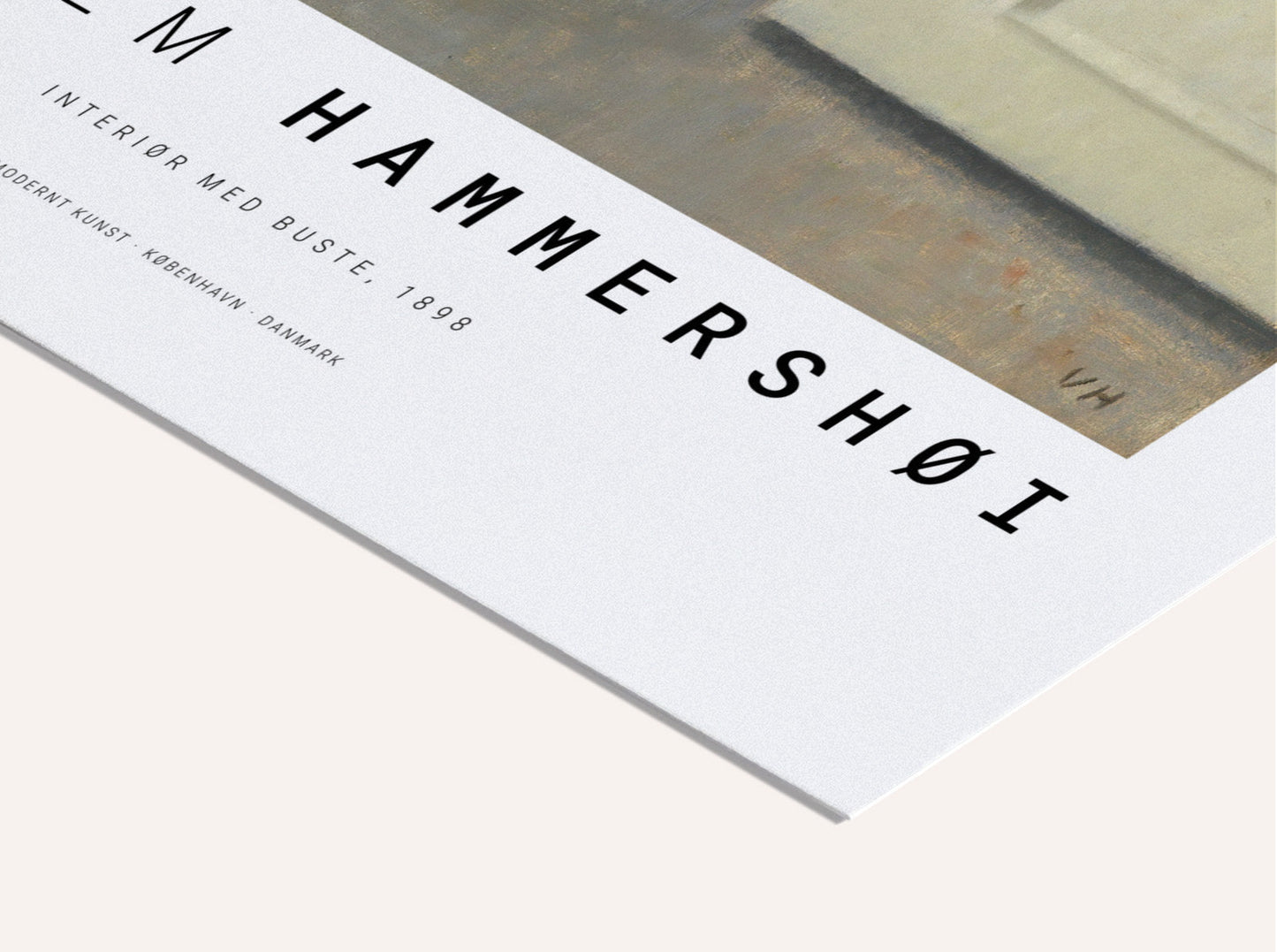 Vilhelm Hammershøi - Interiør med Buste (50x70 cm)