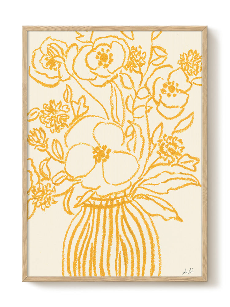 La Poire - Yellow Flowers I (50x70 cm)