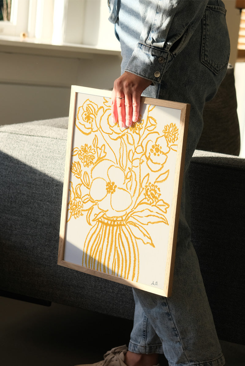La Poire - Yellow Flowers I (50x70 cm)