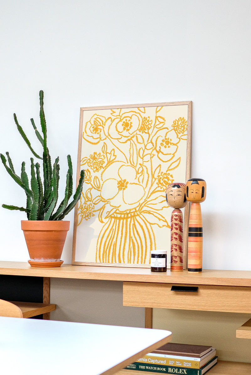 La Poire - Yellow Flowers I (50x70 cm)
