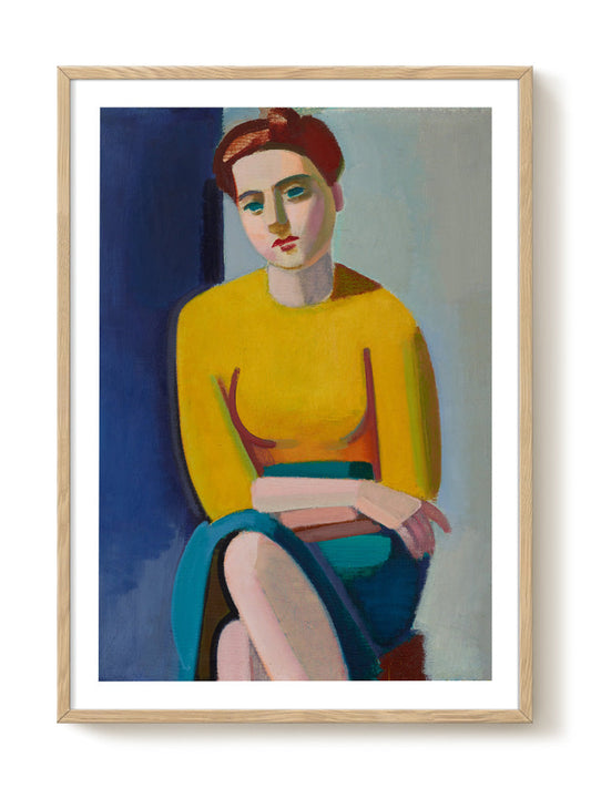 Vilhelm Lundstrøm - Portrait of Hanne Wilhelm Hansen (30x40 cm)